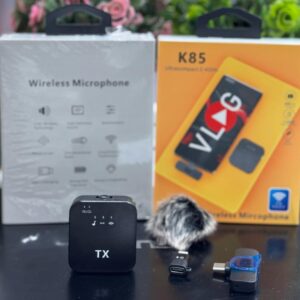 New MODEL K85 Wireless MicroPhone  ANC Type C & Iphone Connector Single Mic with Windproof Cover