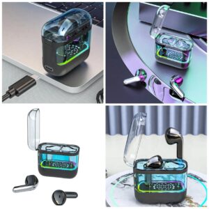 Model:DX-29   GAME Wireless Earphones  ENC Functions With original BarCode sticker Sensor control  Bluetooth version : 5.5 Type C interference  Charging Case Battery capacity: 320mah Earphone battery capacity: 50mah HD voice with Hifi Super Bass